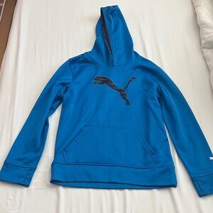 Puma Vibrant Blue Hoodie with Black Logo